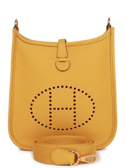 Hermes Evelyne TPM Jaune Ambre Clemence Gold Hardware