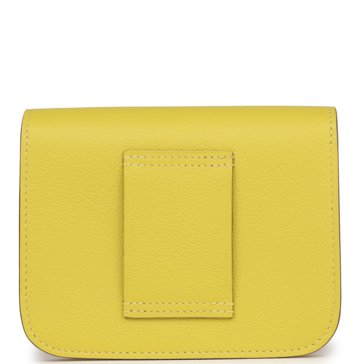 Hermes Constance Slim Wallet Lime Evercolor Palladium Hardware - Image 4