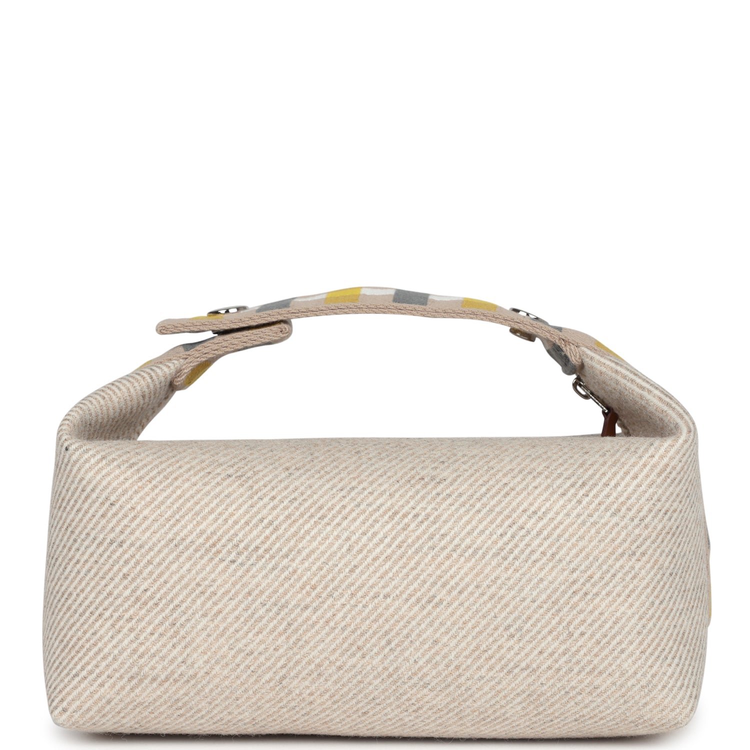 Hermes Bride-A-Brac Au Carre Case PM Seigle Wool Palladium Hardware - Image 4