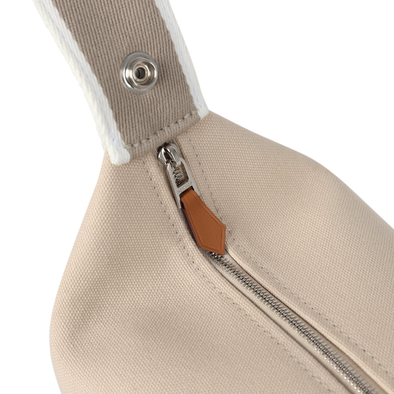 Hermes Bride-A-Brac Case PM Neutral Toile Canvas Palladium Hardware - Image 7