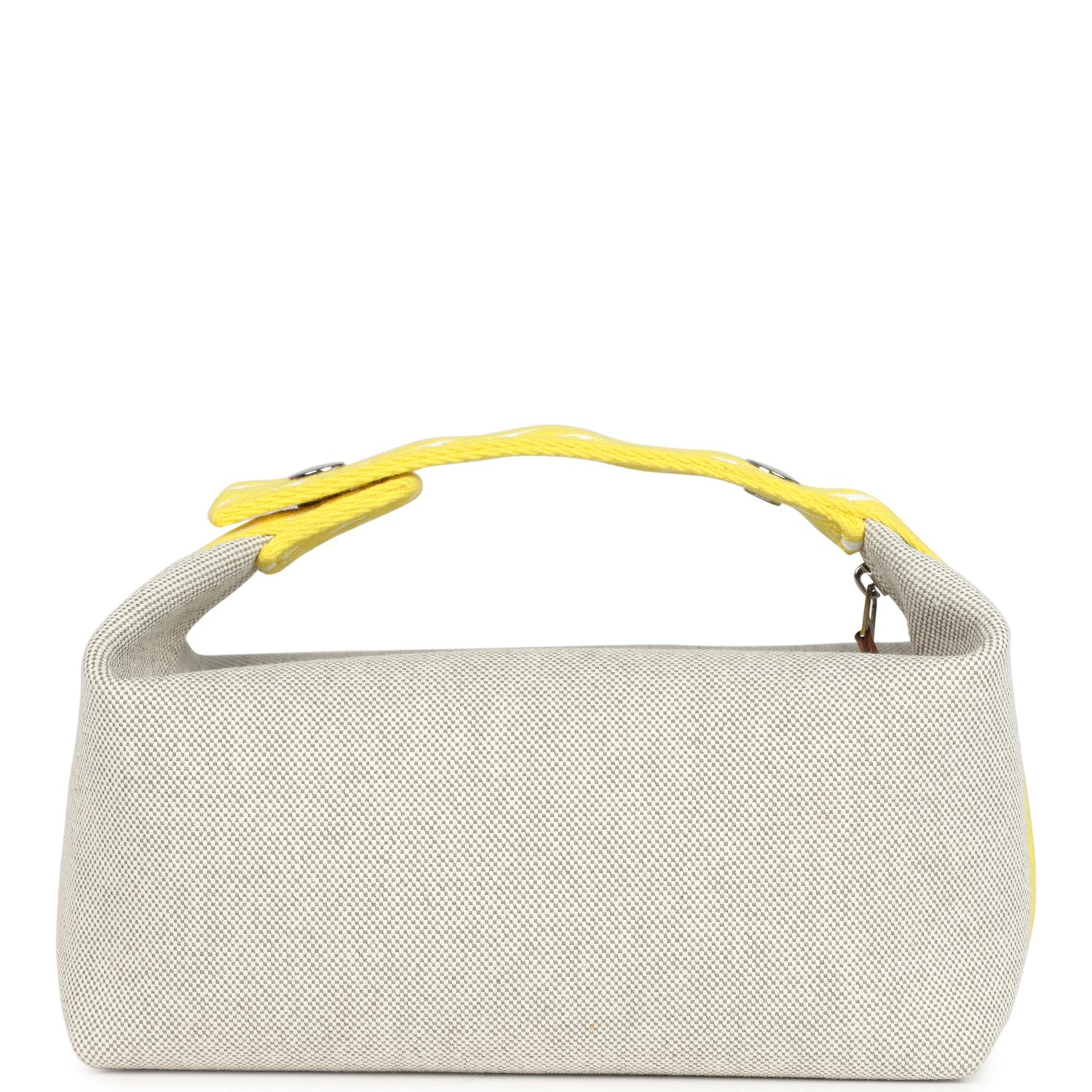 Hermes Bride A Brac Case PM Jaune Citron Plume Canvas Palladium Hardware - Image 4