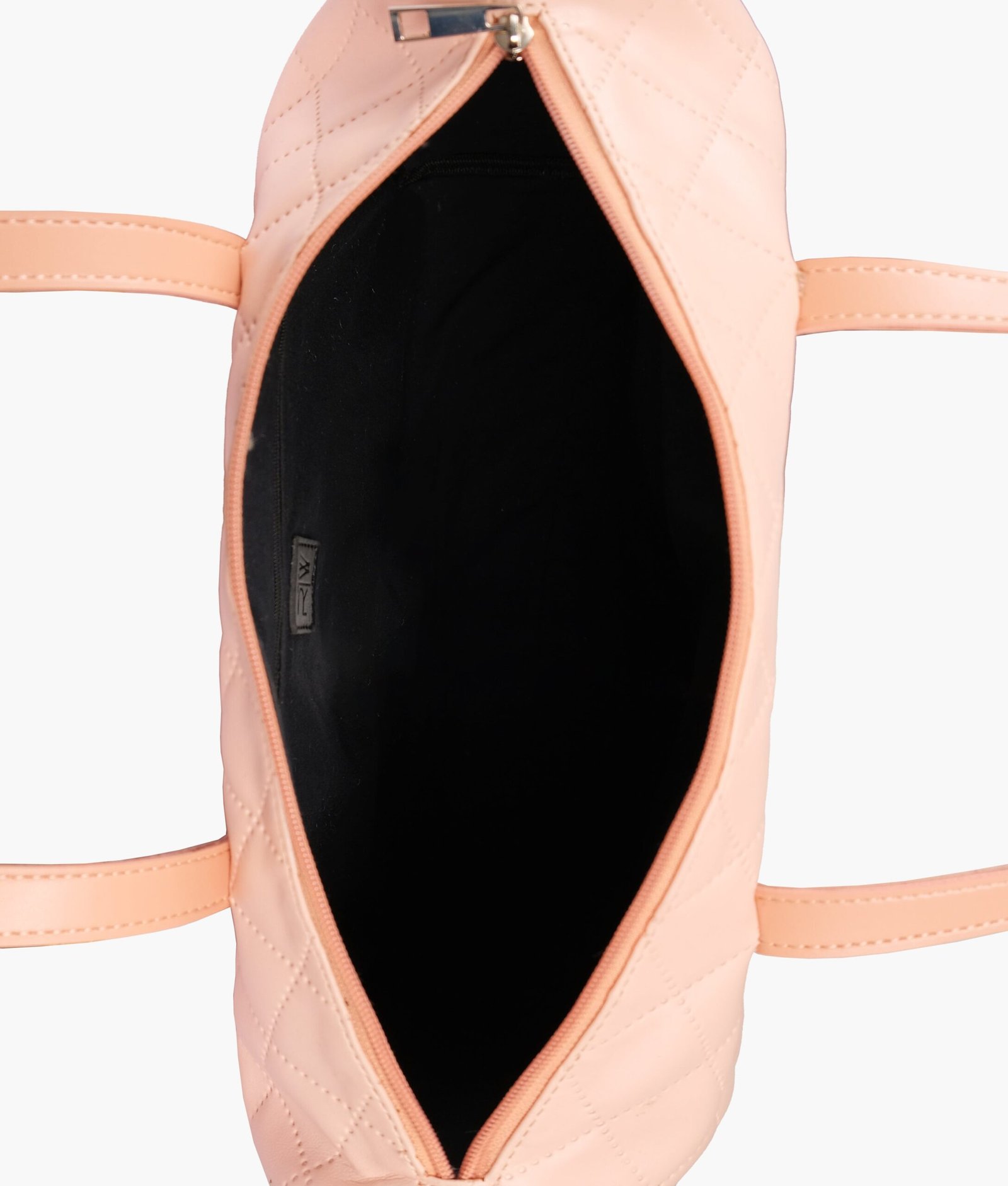 Baby pink quilted carryall tote bag - Image 5