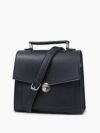 Black push-lock messenger bag