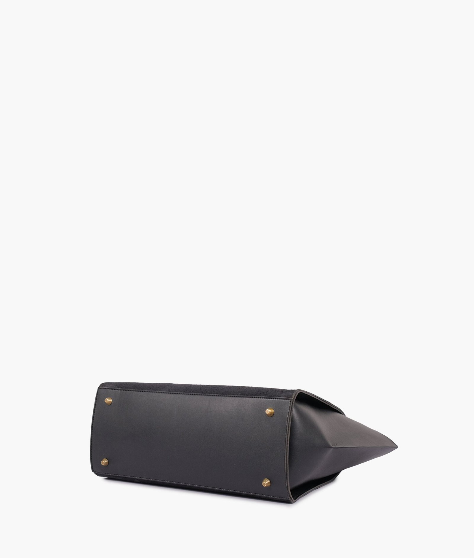 Black suede classic tote bag - Image 5