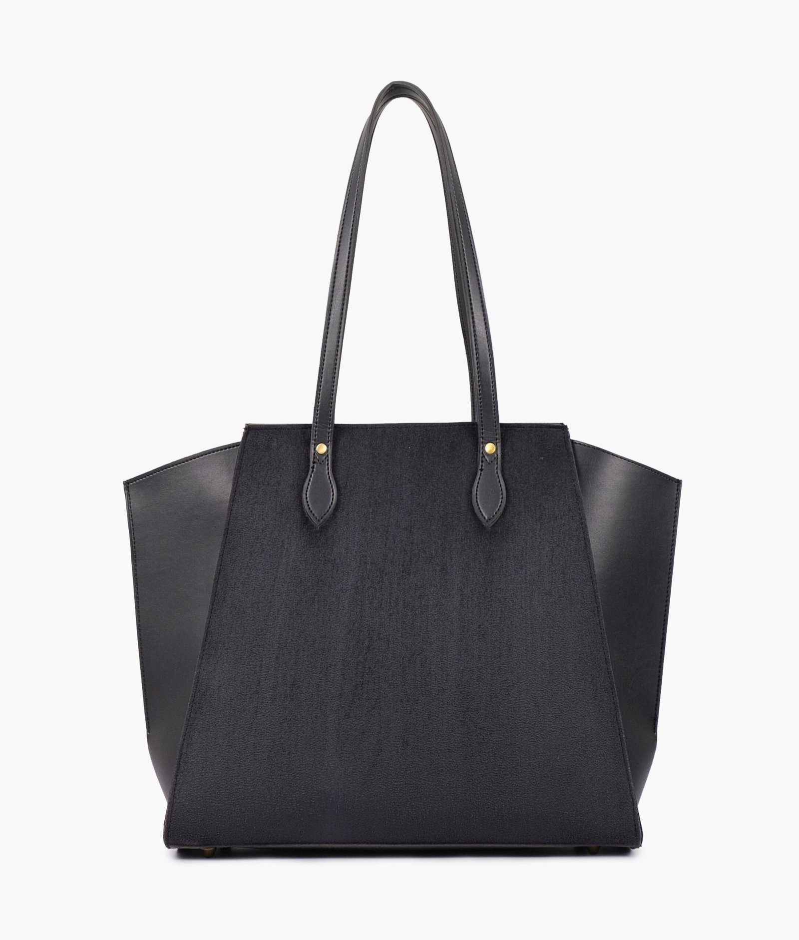 Black suede classic tote bag - Image 3