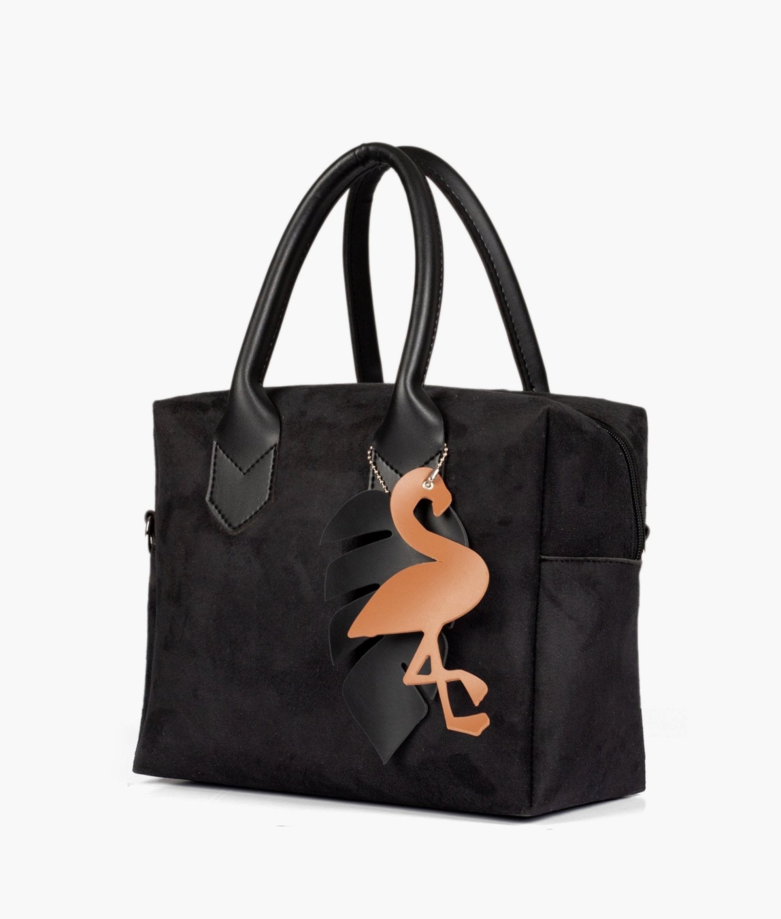 Black suede mini bowling bag - Image 3